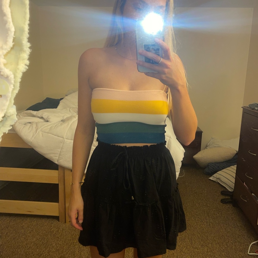 PacSun colorful striped bandeau top